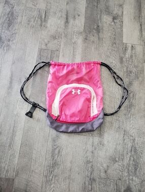 Pink Under Armour Drawstring Bag